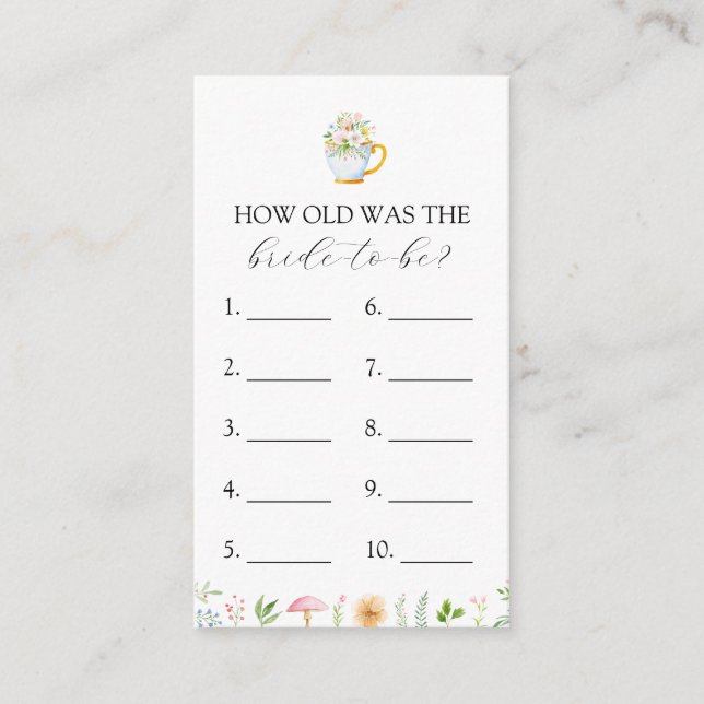 Qué edad tiene la tarjeta de juego Bride to Be Bri (Anverso)
