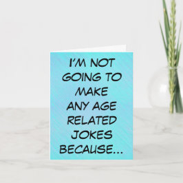 Qué edad tienes, graciosa tarjeta de cumpleaños