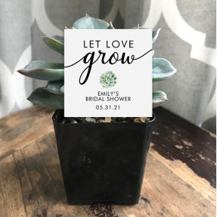 Que el amor crezca las etiquetas de las plantas ex