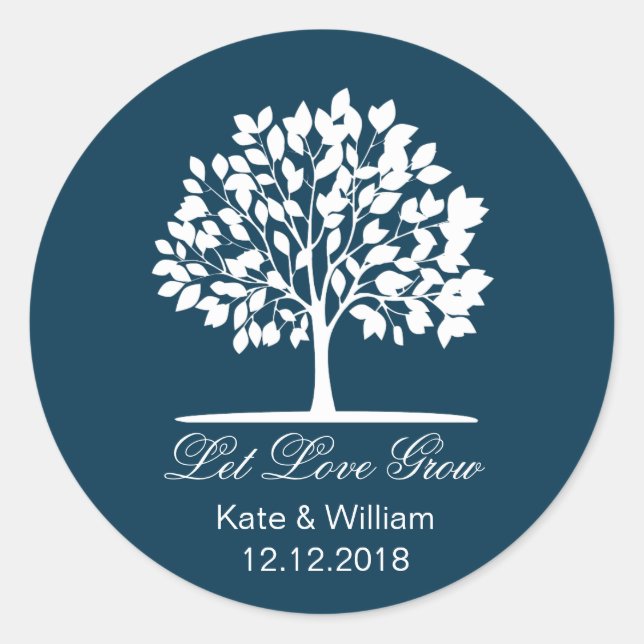 Que el amor haga favores a las semillas pegatinas  (Anverso)