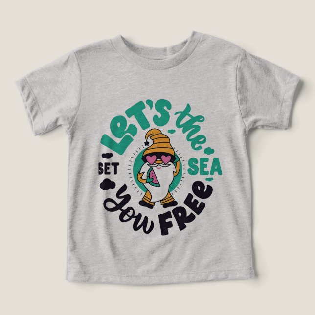 Que el mar te ponga en libertad a Gnome Tee (Diseño delantero )