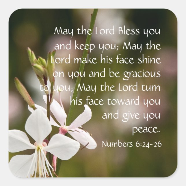 Que el Señor Te Bendiga Pegatina (Anverso)