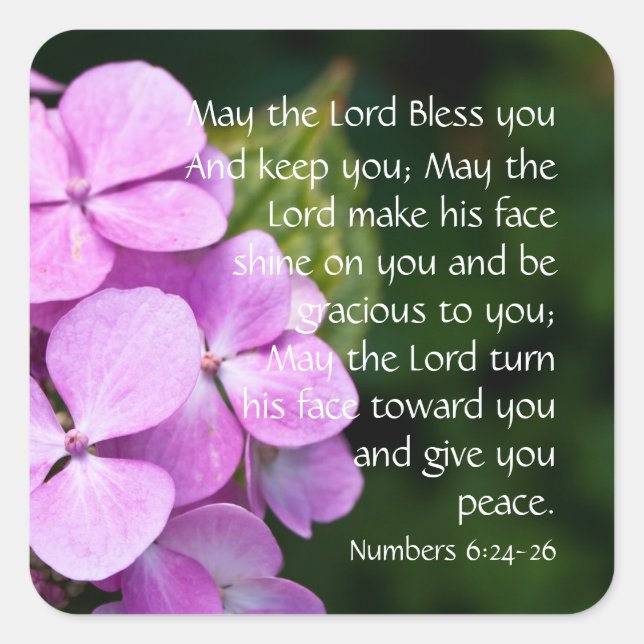 Que el Señor Te Bendiga Pegatina (Anverso)