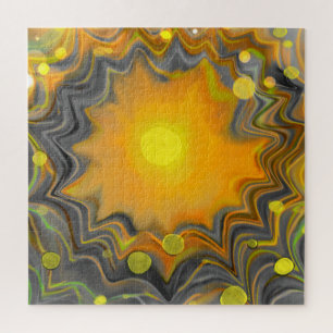 Que el sol en retro ame el rompecabezas de Jigsaw