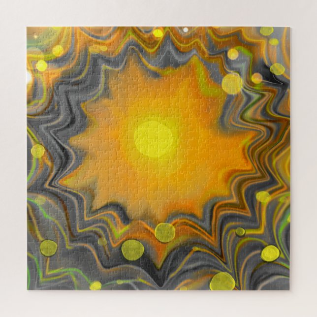 Que el sol en retro ame el rompecabezas de Jigsaw (Vertical)