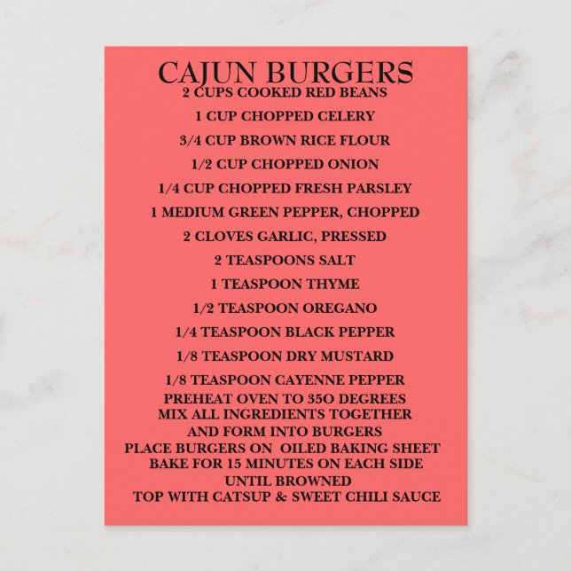 ¿Qué es Cocinar? Receta - Tarjeta postal (Anverso)