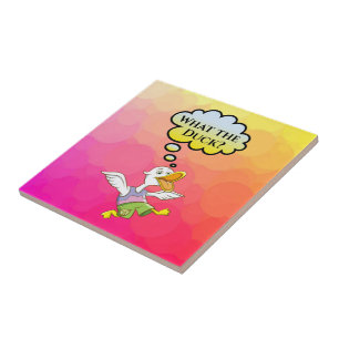 ¿Qué es el pato? Azulejo de cerámica