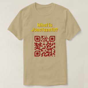 ¿Qué es Juneteenth? Camiseta con código QR