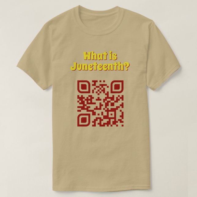 ¿Qué es Juneteenth? Camiseta con código QR (Diseño del anverso)