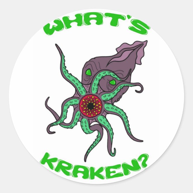 ¿Qué es Kraken? Pegatinas (Anverso)