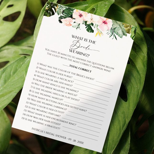 ¿Qué es la tarjeta tropical de la novia que lleva  (Subido por el creador)