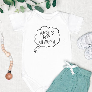 ¿Qué es para cenar? Cita divertida Baby Jersey Bod