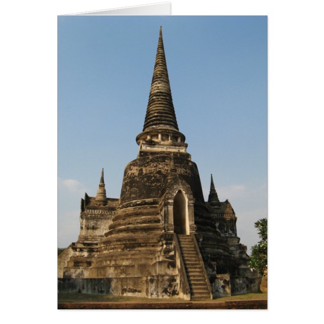 ¿Qué es Phra Si Sanphet? Ayutthaya, tarjeta de Tai (Frente)