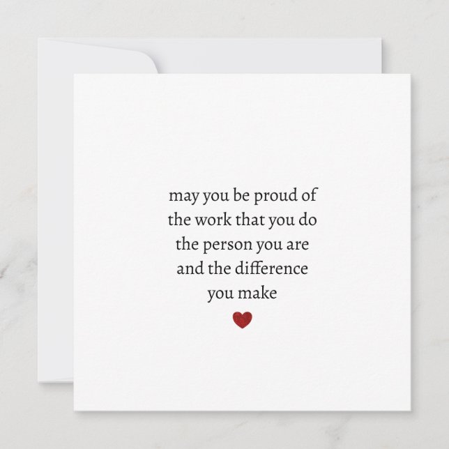 que estés orgulloso del trabajo que haces la perso (Anverso)