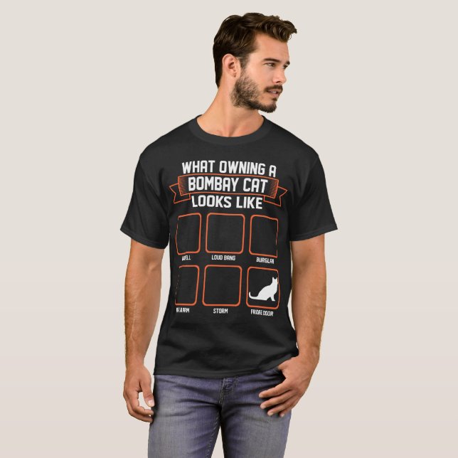 Qué gato poseido de Bombay parece la camiseta (Anverso completo)