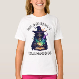 ¡Qué glamuroso! Camiseta de bruja de Halloween
