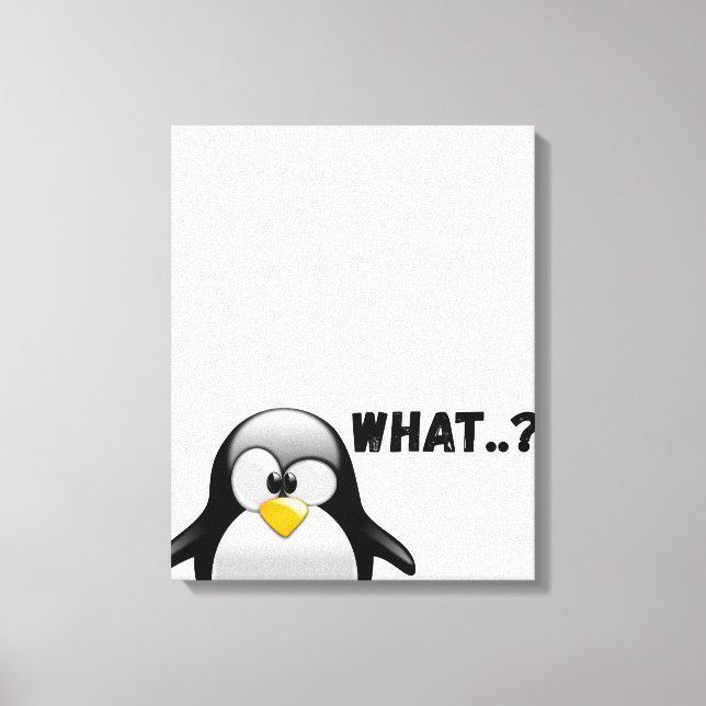 ¿Qué? - Gracioso arte pingüino (Anverso)