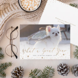 Qué gran año | Tarjeta fotográfica de vacaciones m