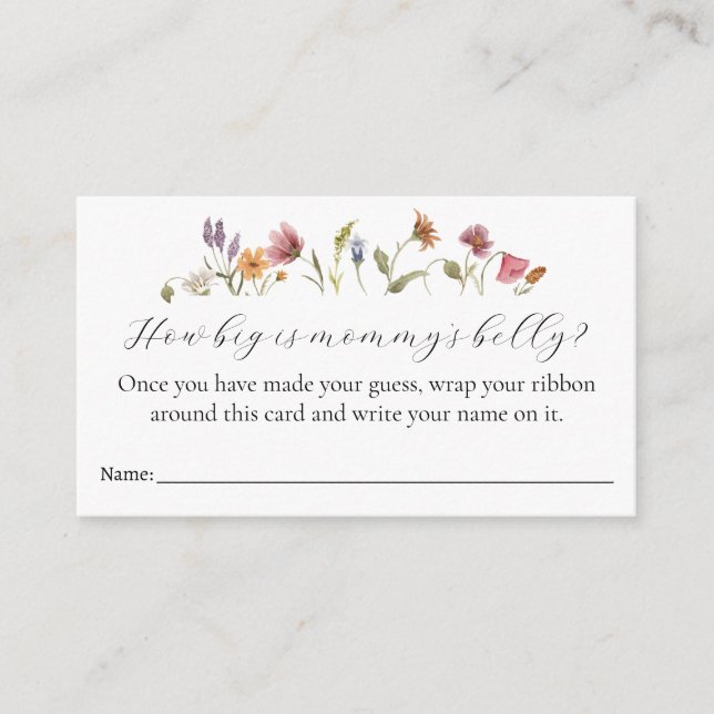 Qué grande es la tarjeta de juego Baby Shower de B (Anverso)