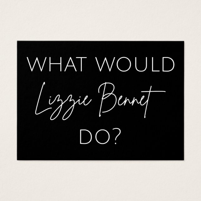 ¿Qué Haría Lizzie Bennet? (Frente)