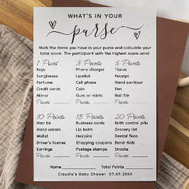 ¿Qué hay en la tarjeta de juego Baby Shower de tu 