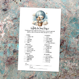 ¿Qué hay en la tarjeta de juego Baby Shower de tu 