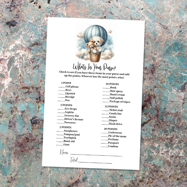 ¿Qué hay en la tarjeta de juego Baby Shower de tu  (Subido por el creador)