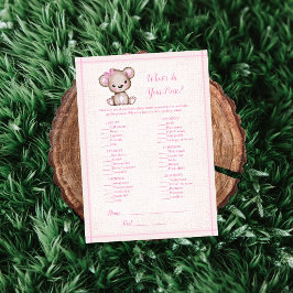 ¿Qué hay en tu bolso, tarjeta de juego para el Chi