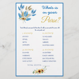 ¿Qué hay en tu cartera? Volante de tarjeta de jueg