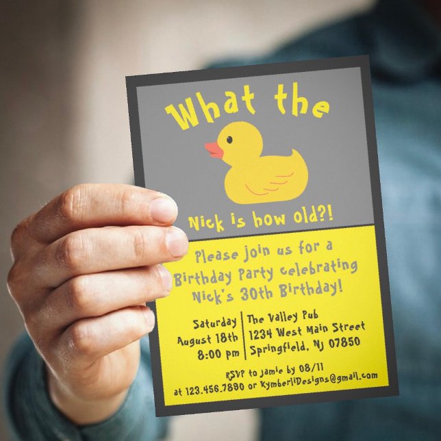 Qué invitación al cumpleaños del pato (Subido por el creador)