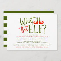 Qué invitaciones del Partido de los Navidades Elf
