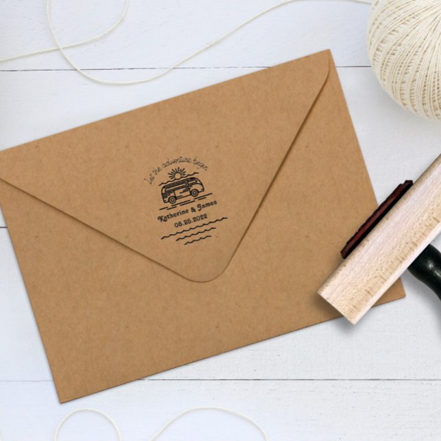 Que la aventura comience el sello de caucho Boda (Subido por el creador)