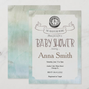Que la invitación a Baby Shower Adventure Begin