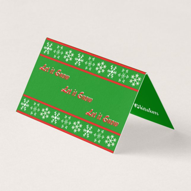 Que la tarjeta roja de nieve (Anverso)