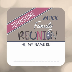 ¡Qué lindo! Pegatina de etiquetas de nombre de reu