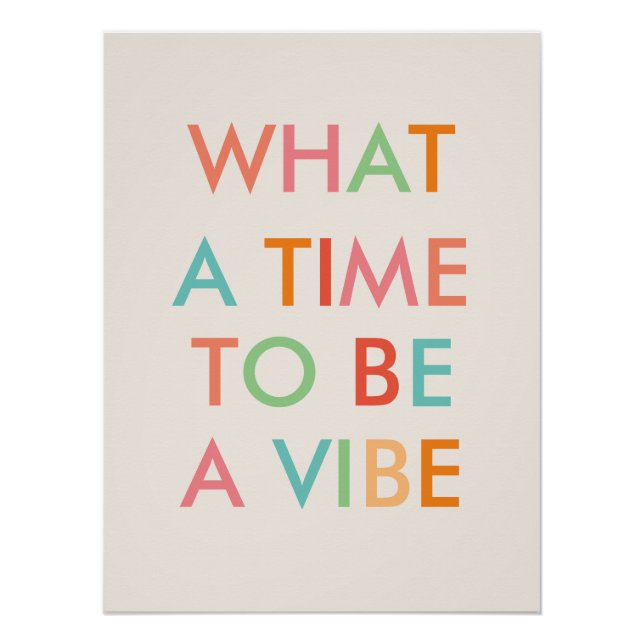 Qué momento para ser un Poster de citas motivacion (Anverso)