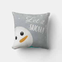 Que Nieva el Cojín decorativo de Snowman