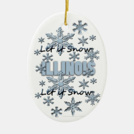 Que nieve, adorno navideño de Illinois