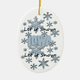 Que nieve, adorno navideño de Iowa
