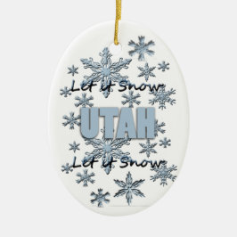 Que nieve, adorno navideño de Utah