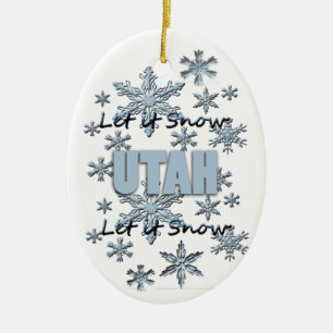 Que nieve, adorno navideño de Utah