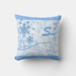 Que nieve azul Cojín decorativo