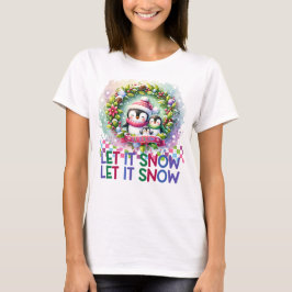 Que nieve, camiseta de Navidades de familia pingüi