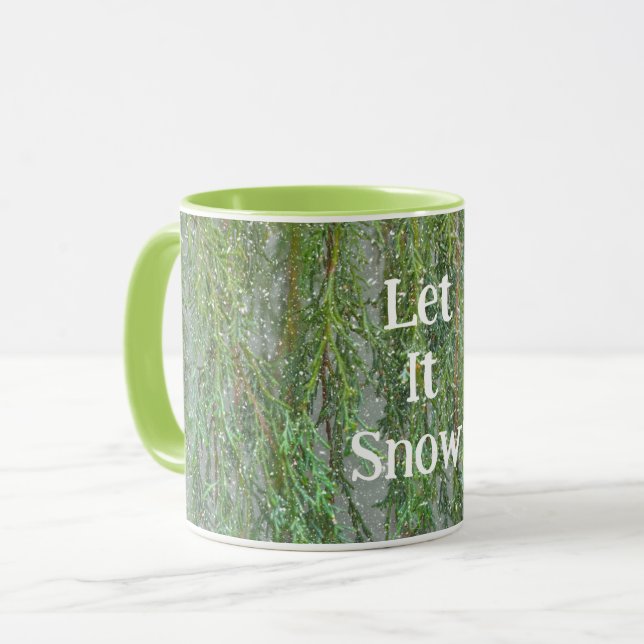 Que nieve, ciprés verde, taza de nieve (Anverso izquierdo)
