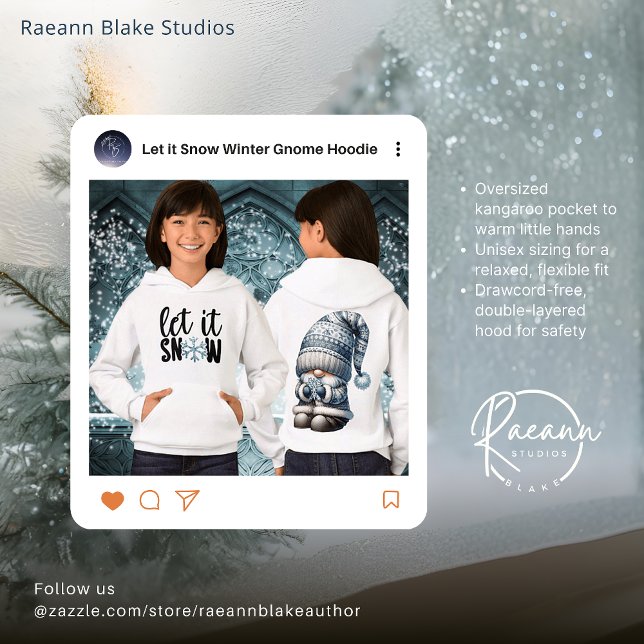 Que Nieve Invierno Gnome Niños Pullover Hoodie (Subido por el creador)