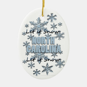 Que nieve Ornamento de Navidad en Carolina del Nor