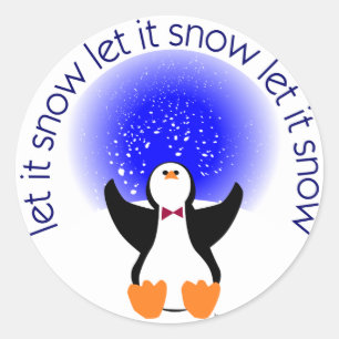 Que nieve pingüino Pegatina