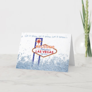 Que nieve, tarjeta de Navidades de Las Vegas