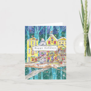 "¡Que nieve!" Tarjeta de Navidades Personalizados