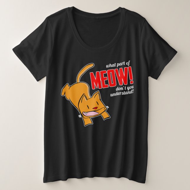 ¿Qué parte de miau no entiendes? (Anverso del diseño)